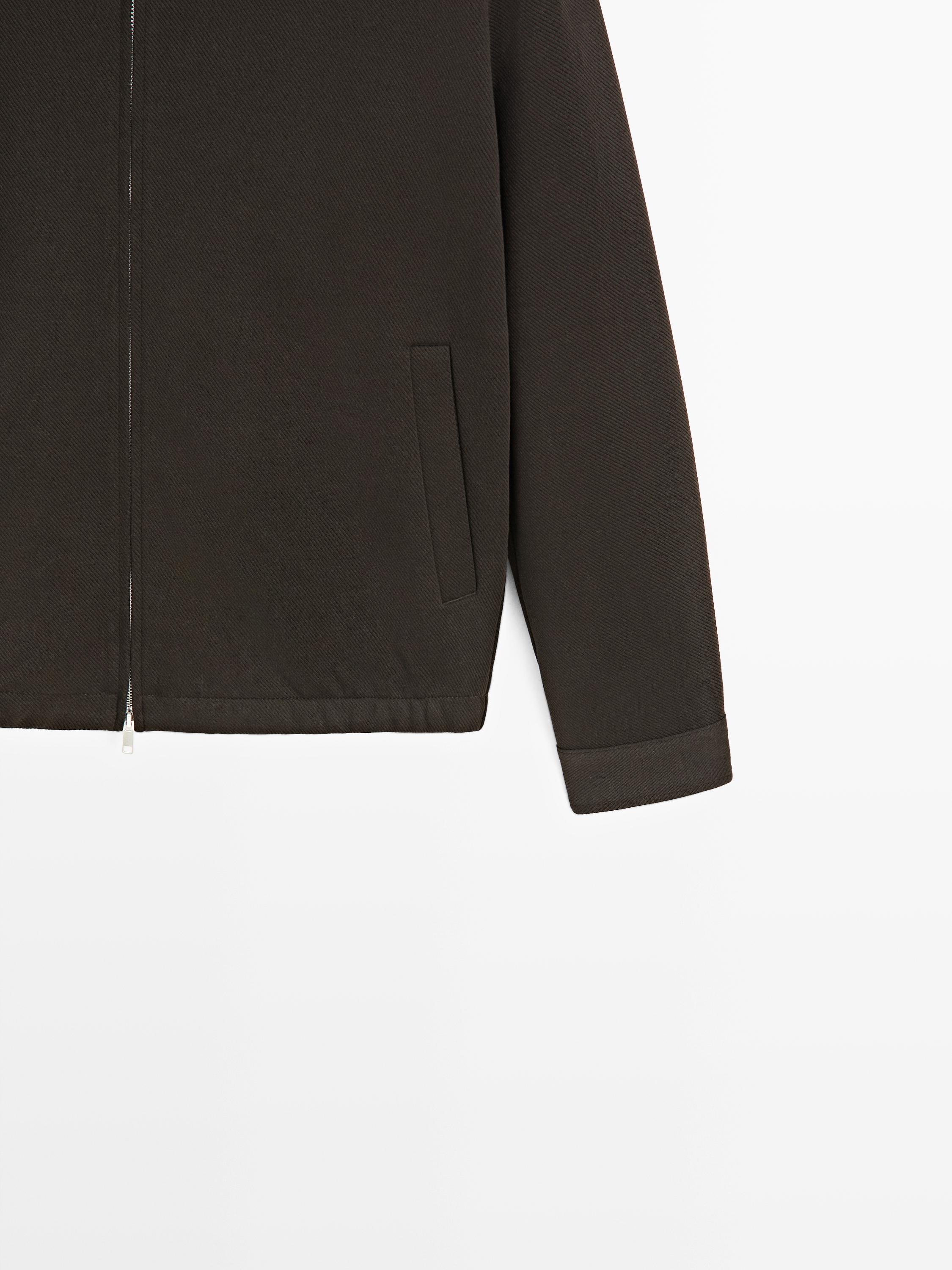 Veste zippée en maille de coton mélangé